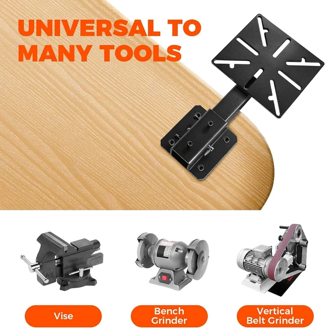 Alt view image 5 of 6 - Mount Vise and Grinder, Heavy Duty Carbon Steel Bench Mount Table Mount