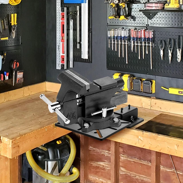Alt view image 6 of 6 - Mount Vise and Grinder, Heavy Duty Carbon Steel Bench Mount Table Mount