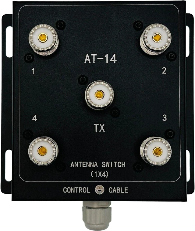 Main image of AT-14 Heavy-Duty 4-Way Coaxial Remote Antenna Switch Kit - 500W PEP, 1.8MHz-60MHz, SO-239 Connectors