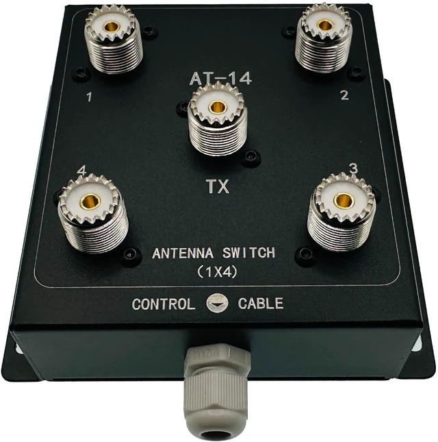 Alt view image 4 of 6 - AT-14 Heavy-Duty 4-Way Coaxial Remote Antenna Switch Kit - 500W PEP, 1.8MHz-60MHz, SO-239 Connectors