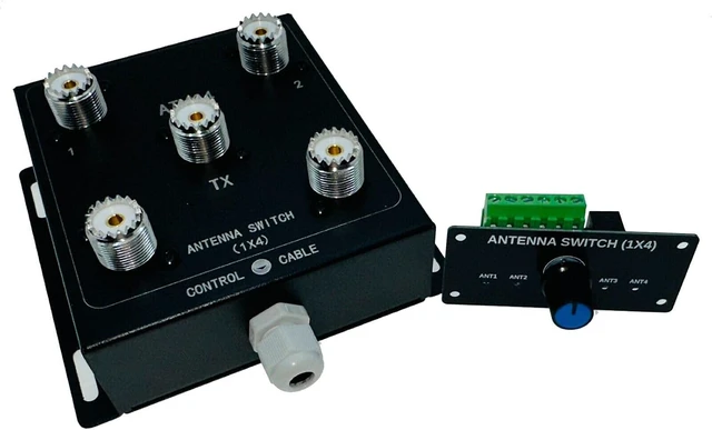 Alt view image 5 of 6 - AT-14 Heavy-Duty 4-Way Coaxial Remote Antenna Switch Kit - 500W PEP, 1.8MHz-60MHz, SO-239 Connectors