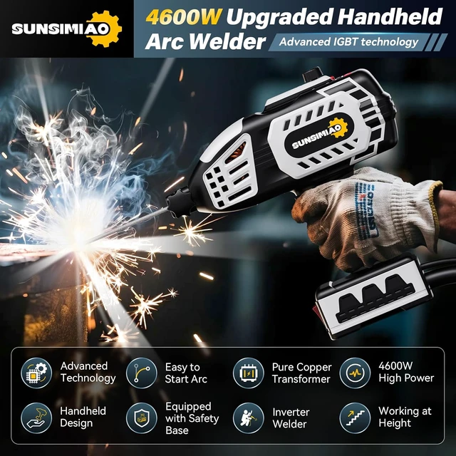 Alt view image 2 of 7 - Portable Welding Machine 110V Handheld ARC Welder Gun with 20PCS Rods