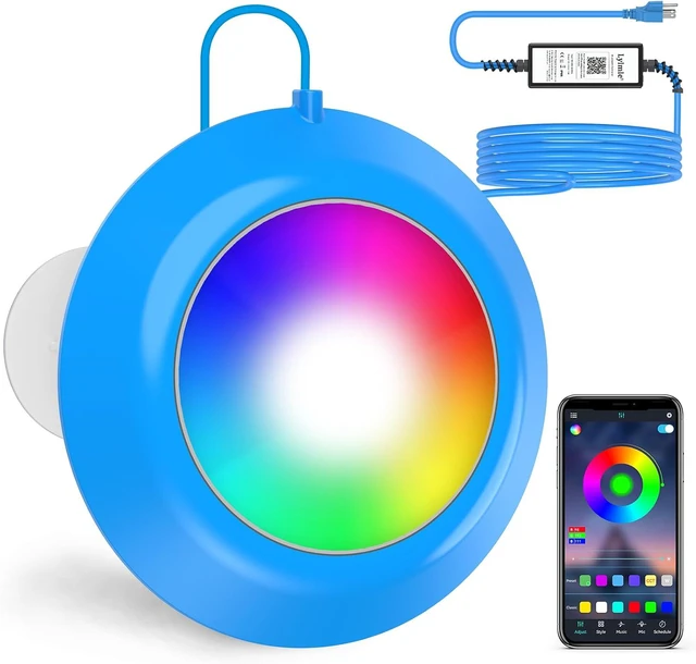 Main image of LED Pool Lights, 20W Smart RGB Magnetic Submersible Light with APP