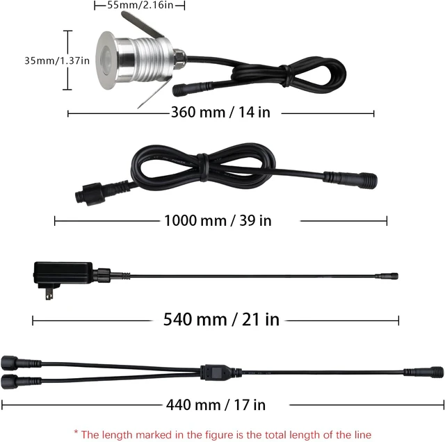Alt view image 3 of 7 - 1W LED Underground Lamp, DC12-24V, 3000K, 6P-A