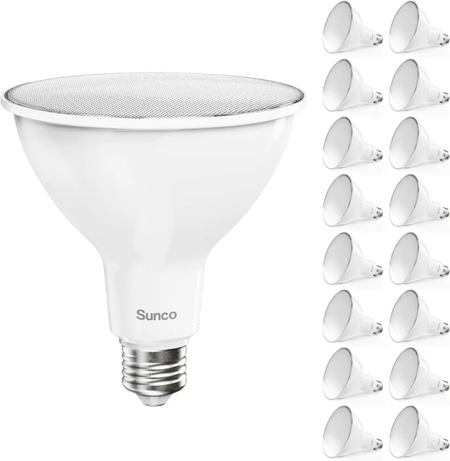 Main image of Sunco 16 Pack PAR38 LED Flood Light Bulb, 13W=100W, Dimmable Waterproof