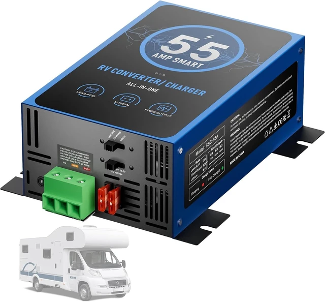 Main image of RV Power Converter 55Amp, RV Converter 120V AC to 12V DC