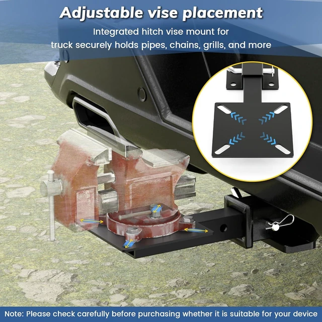 Alt view image 3 of 6 - Hitch Vise Mount for Truck, Trailer Receiver & Bench for Hitch Table