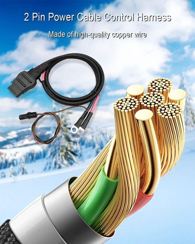 Alt view image 5 of 6 - 2 Pin Battery Cable Wire Harness Fit for Western Fisher 63411, Truck Side