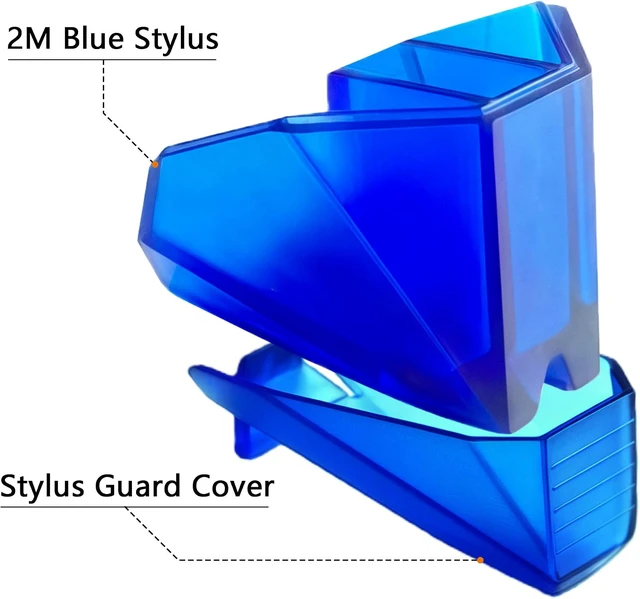 Alt view image 4 of 6 - 2M Blue Elliptical Diamond Stylus Replacement for Ortofon 2M Series Universally Compatible with Ortofon 2M PnP MkII Turntable Cartridge, with Stylus Guard Cover