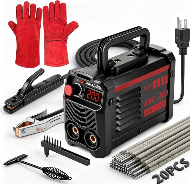 Main image of 200Amp 20PCS Rods Stick Welder, Super MINI Portable Welding Machine
