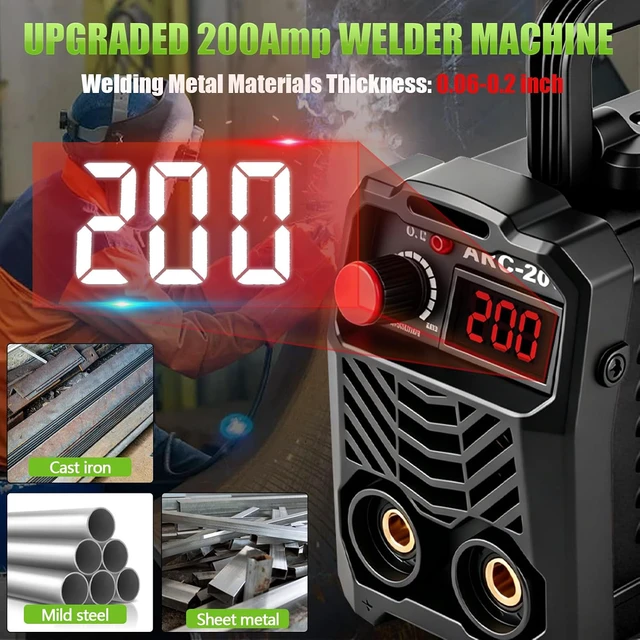 Alt view image 2 of 7 - 200Amp 20PCS Rods Stick Welder, Super MINI Portable Welding Machine