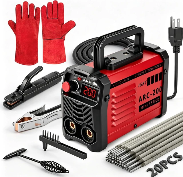 Main image of 200Amp 20PCS Rods Stick Welder, Super MINI Portable Welding Machine