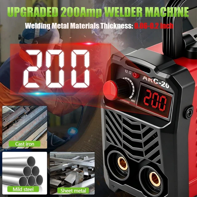Alt view image 2 of 7 - 200Amp 20PCS Rods Stick Welder, Super MINI Portable Welding Machine