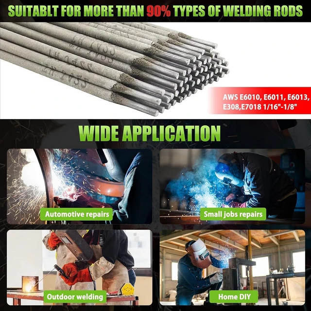Alt view image 5 of 7 - 200Amp 20PCS Rods Stick Welder, Super MINI Portable Welding Machine