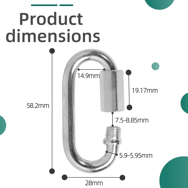 Alt view image 2 of 7 - 200pcs Chain Link,1/4 Inch Link Chains, Safety Chain Connector Link