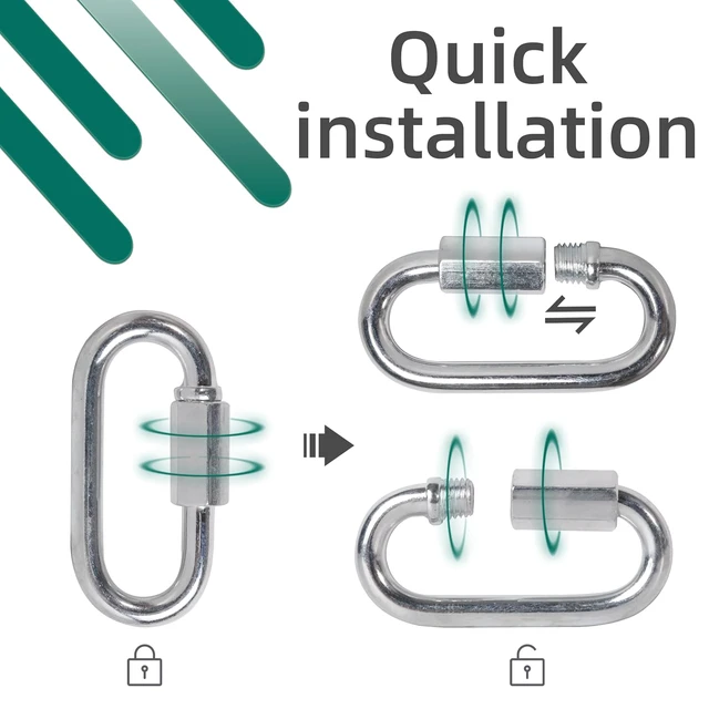 Alt view image 3 of 7 - 200pcs Chain Link,1/4 Inch Link Chains, Safety Chain Connector Link