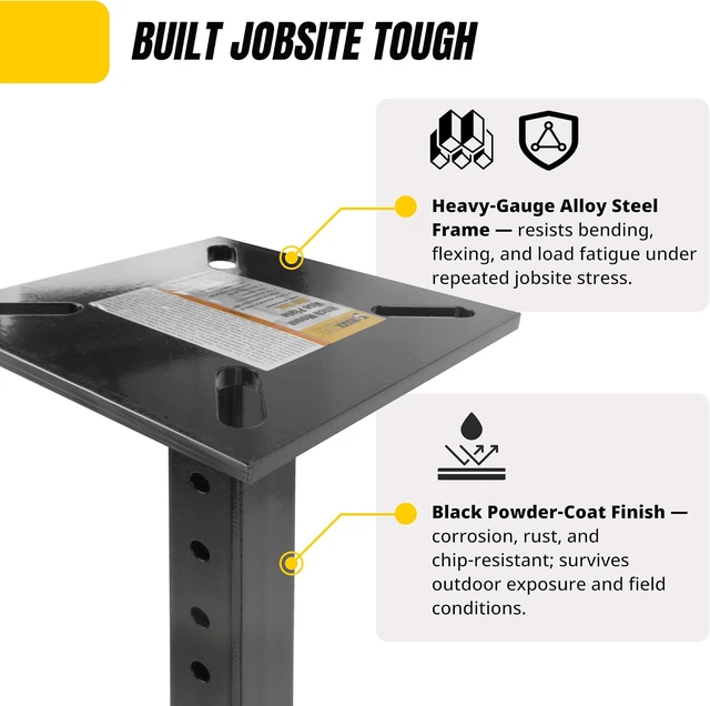 Alt view image 5 of 6 - Hitch Mount Vise Plate Holder HeavyDuty 2 Inch Receiver Workbench Mount Portable Vise and Tool Platform for Trucks SUVs and RVs Alloy Steel Construction (80356)