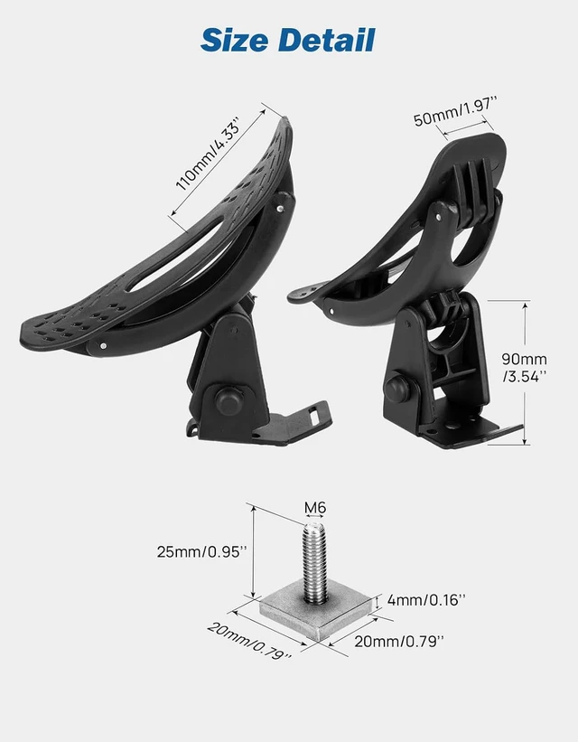 Alt view image 6 of 6 - T-Slot Kayak Roof Rack Saddles, Only Fits for Auto Cross Bars with T-Track to Carrier Kayak Paddle Board Surfboard with Tie Down Straps Ratchet Strap,150LBS Load Capacity 2 Pairs