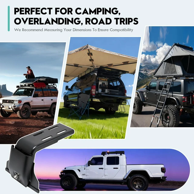 Alt view image 6 of 6 - Gutter Mount Roof Rack Brackets for Jeep with Rain Gutters