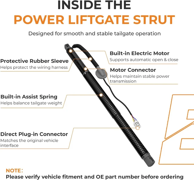 Alt view image 5 of 7 - Power Liftgate Struts Fit for 2015-2020 Tahoe Suburban Yukon Escalade 1Pair