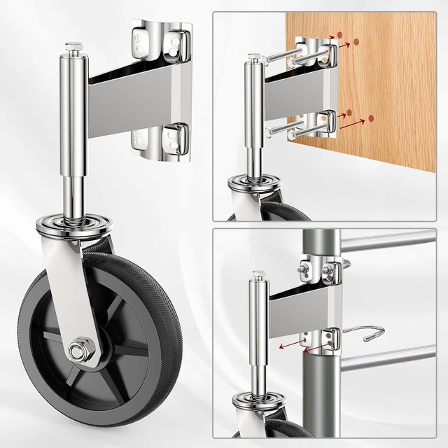 Alt view image 3 of 7 - 8 Inch Heavy Duty Fence Gate Wheel for Metal Tube Gates