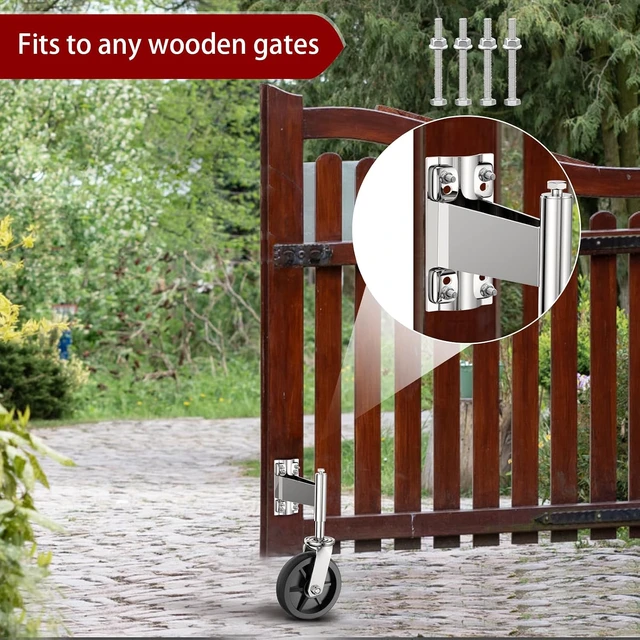 Alt view image 6 of 7 - 8 Inch Heavy Duty Fence Gate Wheel for Metal Tube Gates