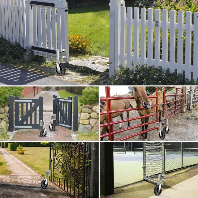 Alt view image 7 of 7 - 8 Inch Heavy Duty Fence Gate Wheel for Metal Tube Gates