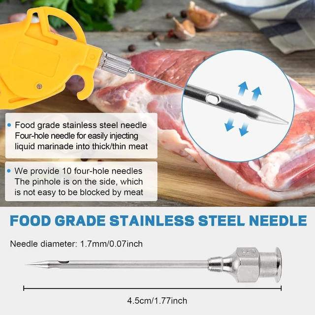 Alt view image 2 of 7 - Electric Meat Injector Gun Pump with Hose, Marinade Syringe Kit