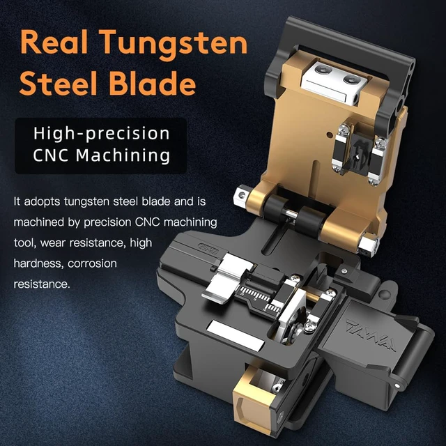 Alt view image 4 of 7 - TAWAA FC-30 High-precision fiber cleaver, Fiber Optic Cutting Tool Wire Stripping Machine, FTTH Fiber Optic Tools Knife Cutter,Double fixture standard, High-precision 48000 Cleaves Built in Wast Bin