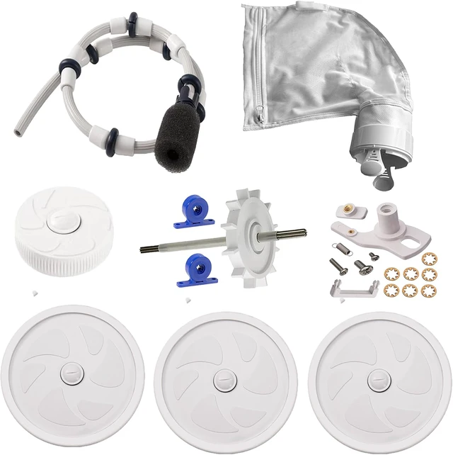 Alt view image 2 of 7 - Pool Cleaner Tune Up Rebuild Kit A49 Compatible with Polaris 280, TR28P Pool Cleaner with Wheel, Tire, Drive Shaft, Turbine Bearing, All Purpoe Bag, Sweep Hose, Wheel Bearing, Tailsweep Pro