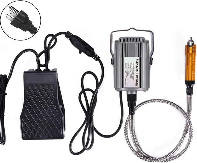 Alt view image 2 of 7 - Rotary Tool Flex Shaft Hanging Grinder Carver Electric Multi-function Metalworking Tools Repair Kit, Foot Pedal Control, 780W Strong Power, Metal Flexible Shaft, 23000 RPM