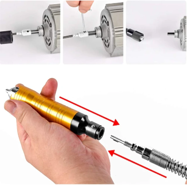 Alt view image 3 of 7 - Rotary Tool Flex Shaft Hanging Grinder Carver Electric Multi-function Metalworking Tools Repair Kit, Foot Pedal Control, 780W Strong Power, Metal Flexible Shaft, 23000 RPM