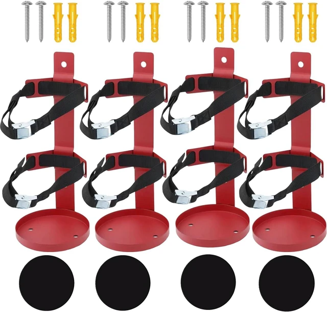 Main image of Fire Extinguisher Mount,Metal Bracket red 4pcs