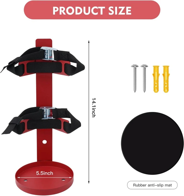 Alt view image 3 of 7 - Fire Extinguisher Mount,Metal Bracket red 4pcs
