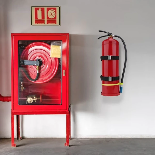 Alt view image 4 of 7 - Fire Extinguisher Mount,Metal Bracket red 4pcs