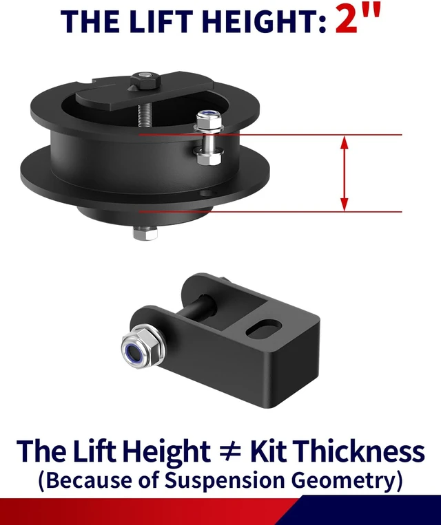 Alt view image 2 of 7 - 2 Inch Front Leveling Kit with Spring Strut Spacers & Shock Relocation Brackets for 2014-2023 Ram 2500 4WD & 2013-2023 Ram 3500 4WD