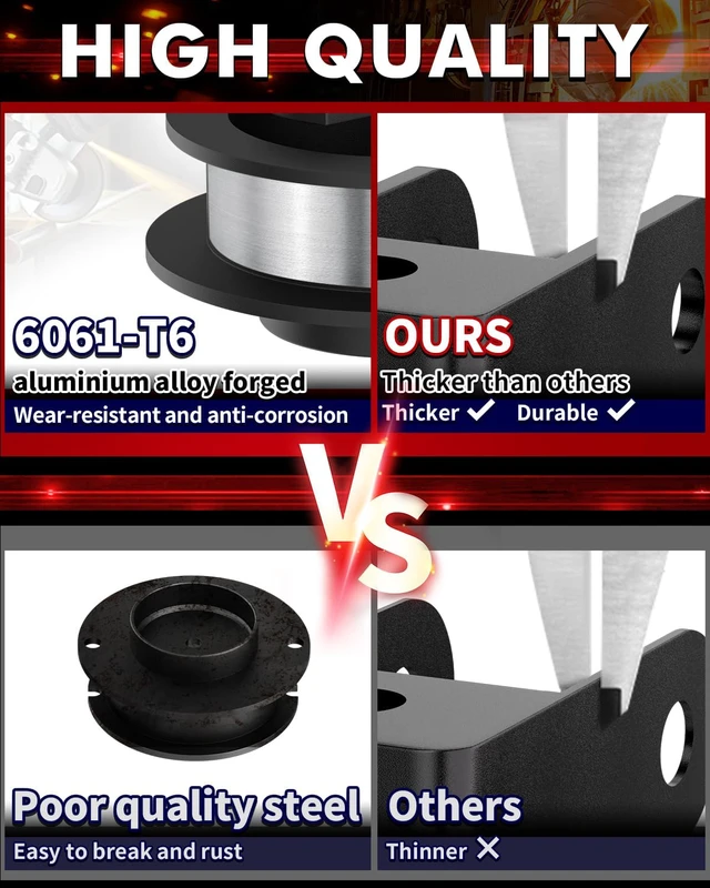 Alt view image 6 of 7 - 2 Inch Front Leveling Kit with Spring Strut Spacers & Shock Relocation Brackets for 2014-2023 Ram 2500 4WD & 2013-2023 Ram 3500 4WD