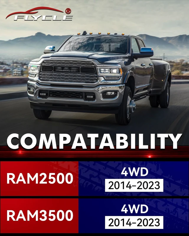 Alt view image 3 of 7 - 2 Inch Front Leveling Kit with Spring Strut Spacers & Shock Relocation Brackets for 2014-2023 Ram 2500 4WD & 2013-2023 Ram 3500 4WD