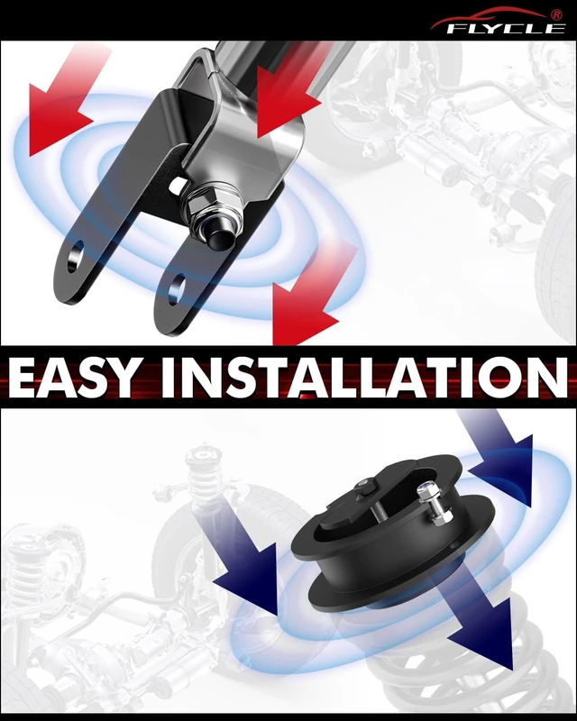 Alt view image 7 of 7 - 2 Inch Front Leveling Kit with Spring Strut Spacers & Shock Relocation Brackets for 2014-2023 Ram 2500 4WD & 2013-2023 Ram 3500 4WD