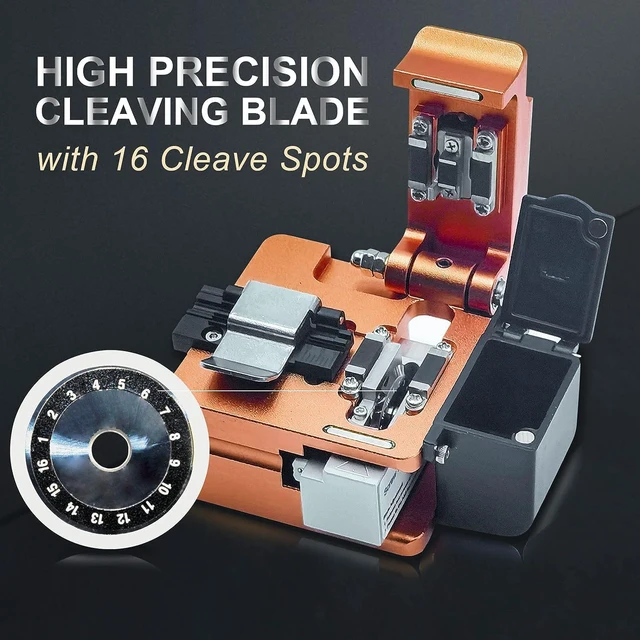 Alt view image 3 of 7 - AI-9 AI-8C S09 High Precision Hot-melt Fiber Cleaver Fiber Optic Knife, High Precision Optical Fiber Cleaver,48000 cuts, FTTH Optic Fiber Cutter with Scrap Collector