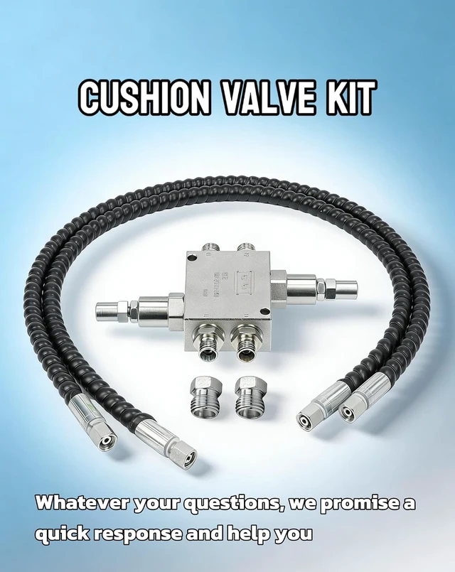 Alt view image 6 of 6 - Swivel Motor Cushion Valve Mini Excavator Hydraulic Cooler kit