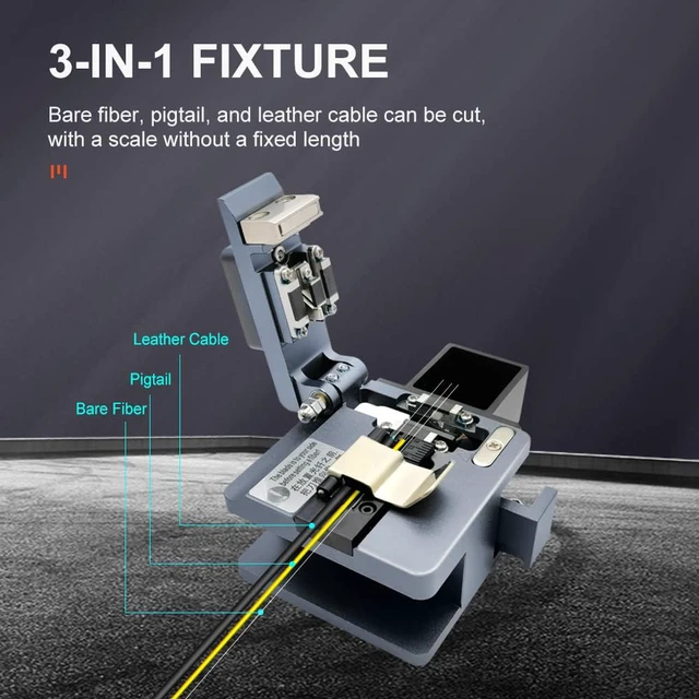 Alt view image 5 of 7 - TM20 Fiber Cleaver CNC Precision Machined Optical Fiber Cleaver with 24 Cleaving Spots & 48000 Cleaves, 3-in-1 Holder for 0.25mm 0.9mm 3.0mm, Auto-Return Fiber Cutter for FTTH Splicing