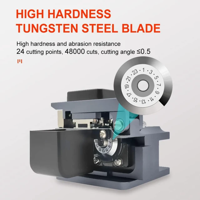 Alt view image 6 of 7 - TM20 Fiber Cleaver CNC Precision Machined Optical Fiber Cleaver with 24 Cleaving Spots & 48000 Cleaves, 3-in-1 Holder for 0.25mm 0.9mm 3.0mm, Auto-Return Fiber Cutter for FTTH Splicing