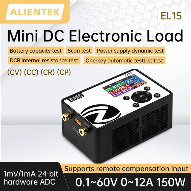 Alt view image 2 of 7 - EL15 DC Electronic Load 150W Battery Capacity Tester Mini Programmable Power Supply Checker Constant Current Voltage