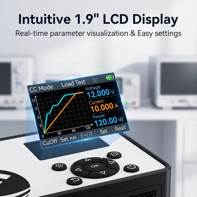 Alt view image 4 of 7 - EL15 DC Electronic Load 150W Battery Capacity Tester Mini Programmable Power Supply Checker Constant Current Voltage