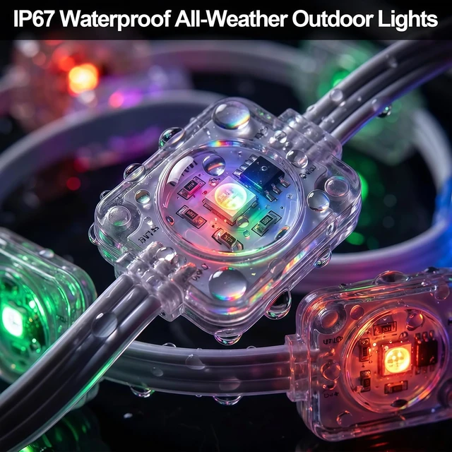 Alt view image 4 of 7 - Permanent Christmas Lights 100FT, Smart Eaves Lights for House Roofline
