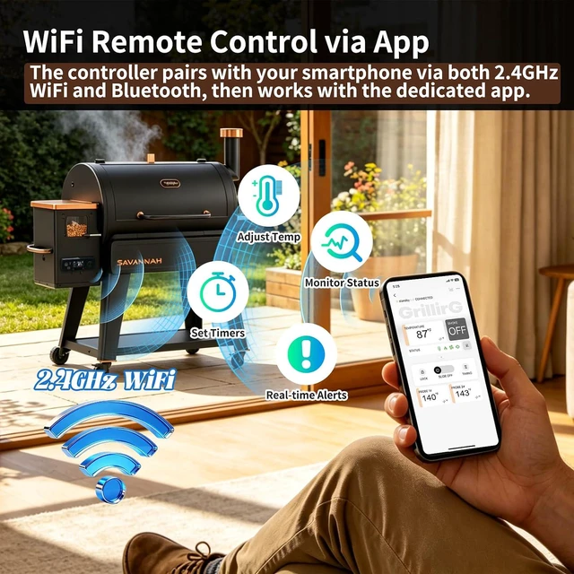 Alt view image 2 of 7 - WiFi PID Rectangular Controller for Pit Boss Grills Multi-Model Fit