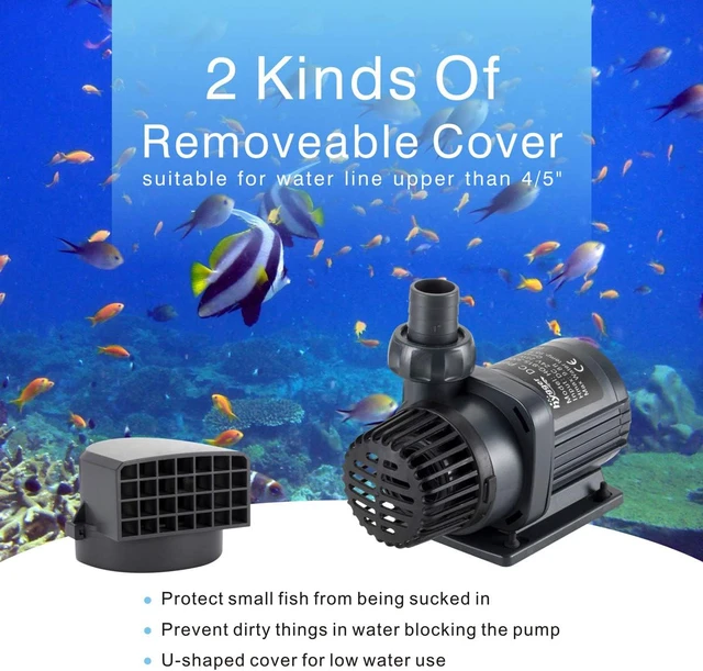 Alt view image 3 of 7 - 800GPH Quiet Submersible and External 24V Water Pump, with Controller (30%-100% Settings), Powerful Return Pump for Fish Tanks, Aquariums, Ponds, Fountains, Sump, Hydroponics (25W, 9.8ft)