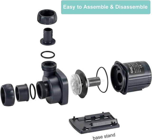 Alt view image 6 of 7 - 800GPH Quiet Submersible and External 24V Water Pump, with Controller (30%-100% Settings), Powerful Return Pump for Fish Tanks, Aquariums, Ponds, Fountains, Sump, Hydroponics (25W, 9.8ft)