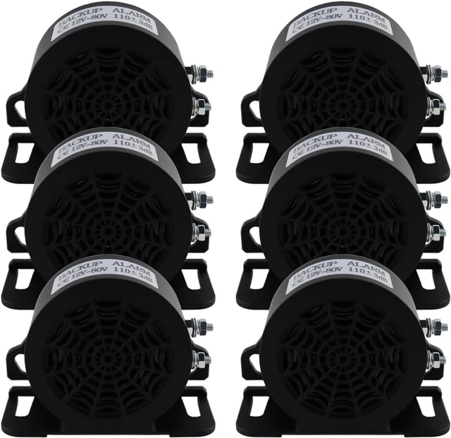 Main image of Backup Alarm 110dB 12V-80V DC Waterproof Industrial Heavy-Duty Backup Reverse Warning Alarm with Super Loud Beeper Tone for Truck Van Freight Car Lorry Heavy Vehicles (110dB-6PC)